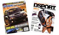 See our ads in Subiesport and Dsport magazines!  Tons of Subaru, Nissan and Mazda performance parts in stock!