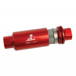 Aeromotive High Flow In-Line Filter (-10 ORB w/ 100 Micron SS Element, Red)