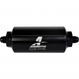 Aeromotive In-Line Filter (-06AN w/ 40 Micron SS Element, Black)