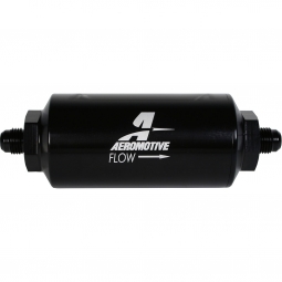 Aeromotive In-Line Filter (-06AN w/ 100 Micron SS Element, Black)