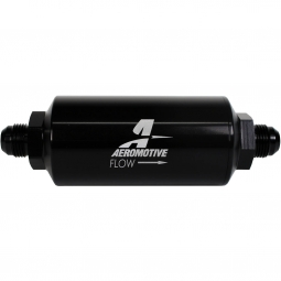 Aeromotive In-Line Filter (-08AN w/ 40 Micron SS Element, Black)