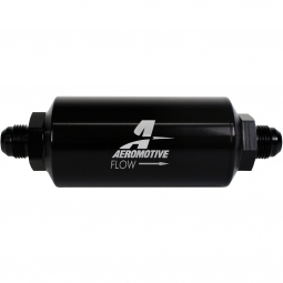 Aeromotive In-Line Filter (-08AN w/ 100 Micron SS Element, Black)