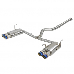 aFe Takeda Cat-Back Exhaust System w/ Blue Flame Tips (3">2.25", 304SS), '15-'21 STi & '15-'21 WRX