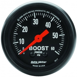 AutoMeter Z Series Boost Gauge (2 1/16", 0-60 PSI)