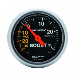 AutoMeter Sport-Comp Boost Gauge (2 1/16", -30-30 PSI)