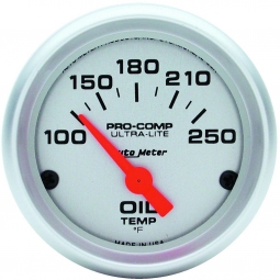 AutoMeter Ultra-Lite Series Oil Temperature Gauge (52mm, 100-250 F)