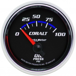 AutoMeter Cobalt Series Oil Pressure Gauge (52mm, 0-100 PSI)