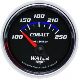 AutoMeter Cobalt Series Water Temperature Gauge (52mm, 100-250 F)
