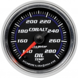 AutoMeter Cobalt Series Oil Temperature Gauge (52mm, 140-280 F)
