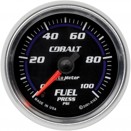 AutoMeter Cobalt Series Fuel Pressure Gauge (52mm, 0-100 PSI)