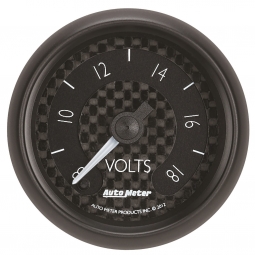 AutoMeter GT Series Electric Voltmeter Gauge (2 1/16", 8-18 Volts)