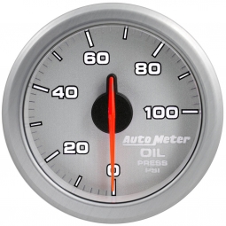 AutoMeter AIRDRIVE Oil Pressure Gauge (52mm, 0-100 PSI, Silver)