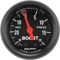 AutoMeter Z Series Boost Gauge (2 1/16", 0-20 PSI)