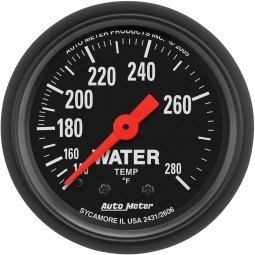 AutoMeter Z Series Water Temp Gauge (2 1/16", 140-280F)