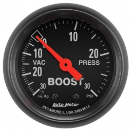 AutoMeter Z Series Boost Gauge (2 1/16", 0-30 PSI)