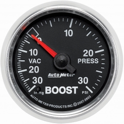 AutoMeter GS Series Boost Gauge (2 1/16", 0-30 PSI w/ Vacuum)