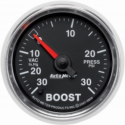 AutoMeter GS Series Boost Gauge (2 1/16", Vac-30 PSI)