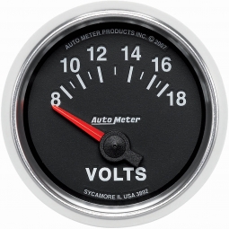 AutoMeter GS Series Voltmeter Gauge (2 1/16", 8-18V, Electric)