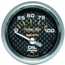 AutoMeter Carbon Fiber Oil Pressure Gauge (2 1/16")