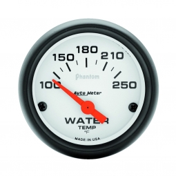 AutoMeter Phantom Series 2 1/16" Water Temperature Gauge, 100-250F