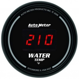 AutoMeter Digital Series Black Face Water Temp Gauge (2 1/16", 0-300 F)