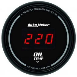 AutoMeter Digital Series Black Face Oil Temp Gauge (2 1/16", 0-400 F)