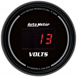 AutoMeter Digital Series Black Face 2 1/16" Voltmeter Gauge 8-18 Volts