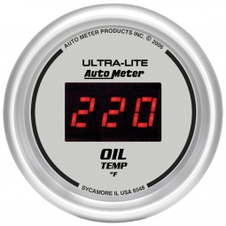 AutoMeter Digital Series White Face 2 1/16" Oil Temp Gauge 0-400 F