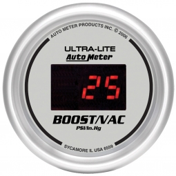 AutoMeter Digital Series White Face 2 1/16" Boost/VAC Gauge 30 PSI