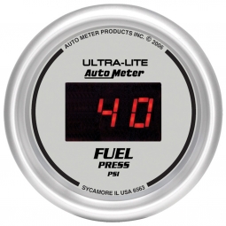 AutoMeter Digital Series White Face 2 1/16" Fuel Pressure Gauge 0-100 PSI