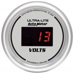 AutoMeter Digital Series White Face 2 1/16" Voltmeter Gauge 8-18 Volts