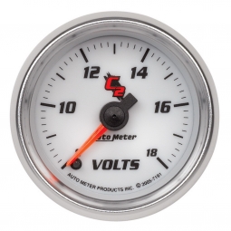 AutoMeter C2 Series, 2 1/16" Electric Voltmeter Gauge, 8-18V, Full