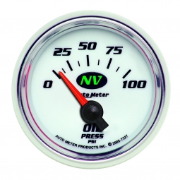 AutoMeter NV Series 2 1/16" Electric Oil Pressure Gauge 0-100 PSI