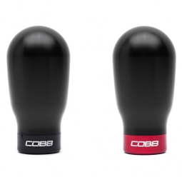 COBB Weighted Shift Knob (Stealth Black w/ Black & Red Collars), '04-'21 STi, '15+ WRX & '13+ BRZ/86