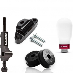 COBB Stage 1+ Drivetrain Package (Tall Weighted Knob, White w/ Black & Red Collars), '08-'14 WRX