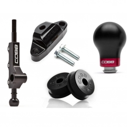 COBB Stage 1+ Drivetrain Package (Weighted Knob, Stealth Black w/ Black & Red Collars), '08-'14 WRX