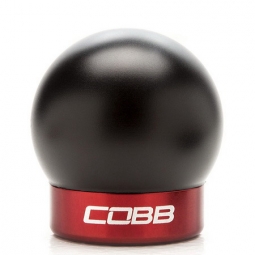 COBB Delrin Shift Knob (Stealth Black w/ Red Base), '15-'23 Mustang EcoBoost