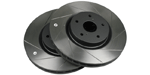 DBA Street Series Front Slotted Rotors, 2004+ STi