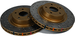 DBA "4000 Series" Rear Rotors (Drilled & Slotted, Price Per Pair!), '02-'07 WRX w/ Rear Brembo Swap