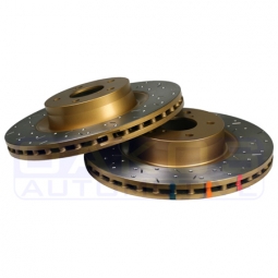 DBA 4000 XS Series Front Rotors (Drilled & Slotted, Pair), '08-'15 EVO X