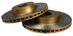 DBA 4000 Series Front Drilled & Slotted Rotors, '02+ WRX