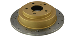 DBA Street Series Rear Drilled & Slotted Rotors, '02-'05 WRX