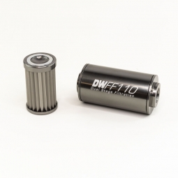 DeatschWerks In-Line Fuel Filter (10 Micron, 8AN fittings, 110mm)