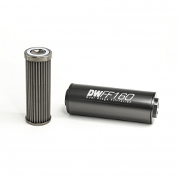 DeatschWerks In-Line Fuel Filter (100 Micron, 8AN fittings, 160mm)