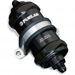 Fuelab In-Line Fuel Filter (-6AN In/Out, Black)