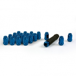 Gorilla Small Diameter Spline Style Lug Nuts (Blue, 12x1.25mm, Set/20)