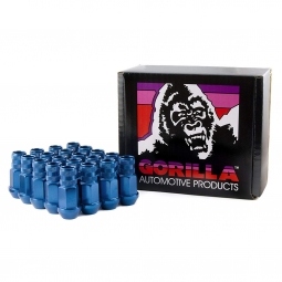 Gorilla Open End Aluminum Lugs (Blue, 12x1.25mm, Set/20)