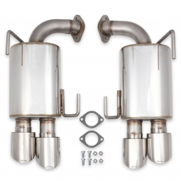 Hooker Axle-Back Exhaust System (4" Angle Polished Tips), '15-'21 STi & '15-'21 WRX