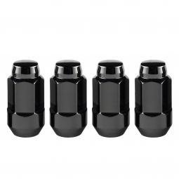 McGard Hex Lug Nuts (Bulge Cone Seat, Black, M14x1.5mm, Set/4)