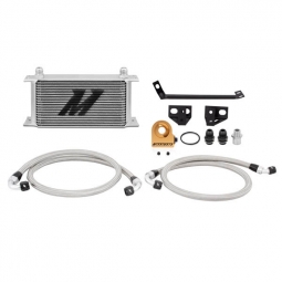 Mishimoto Oil Cooler Kit w/ Thermostat (Silver), '15+ Mustang EcoBoost